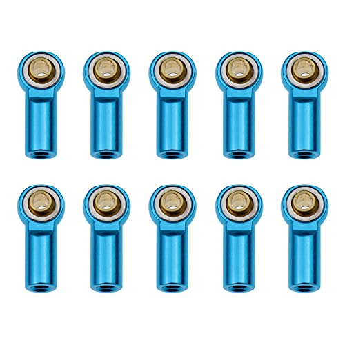 10 Stücke Metall M3 Aluminium Link Spurstangenkopf Kugelgelenk for 1/10 RC Auto Crawler AXIAL SCX10 D90 D110 Tamiya Racing(Blauw) von TIAJTHYD