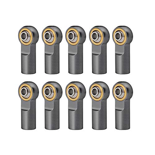 10Pcs M4 Metal Link Rod Ends Steel Ball Heads for Axial SCX10 D90 Tamiya CC01 1/10 RC Crawler Car Truck Model Parts(Titanium 10pcs) von TIAJTHYD