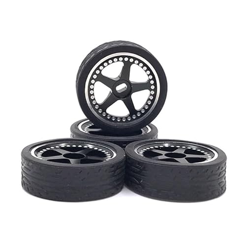 4 Stück 26 mm Metallfelge Gummireifen-Set für Wlt-oys 284131 K969 K989 K999 P929 für Mini-Z 1/28 RC Car Upgrades Teile von TIAJTHYD