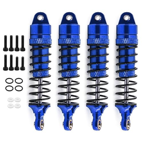 4 Stück Metall-Stoßdämpfer vorne und hinten for TRX4 LaTrax Teton Desert Prerunner SST 1/18 RC Truck Car Upgrade-Teile(Blauw) von TIAJTHYD