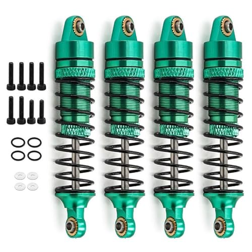 4 Stück Metall-Stoßdämpfer vorne und hinten for TRX4 LaTrax Teton Desert Prerunner SST 1/18 RC Truck Car Upgrade-Teile(Green) von TIAJTHYD