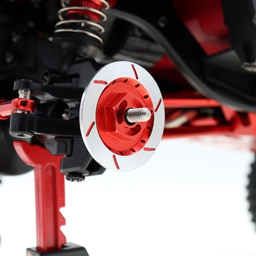 MN86 Alu-Bremsscheibe Felgenkasten Sechskantadapter 12mm for 1/10 Tamiya Tt-01 Tt02 HPI HSP 94123 RC on Road Racing Car(Zwart) von TIAJTHYD