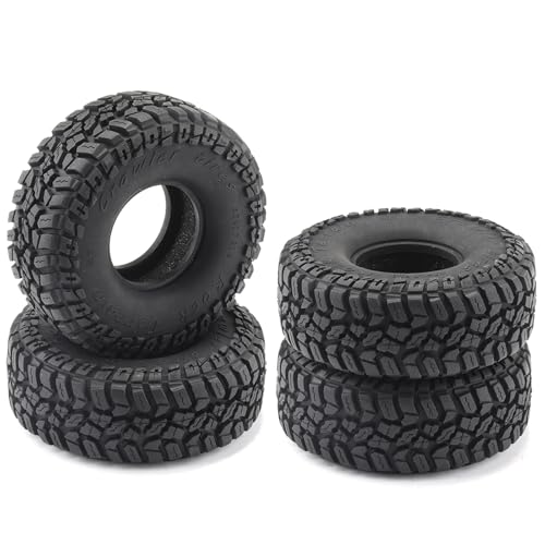 TIAJTHYD 1,9 Zoll Carbonfaserfelgen 4 Stück for 1/10 RC Car Crawler Cap-ra SCX10 RR10 TF2 Element Enduro Gmade R1 Cheater Rigs 1.9S DIY(1.9 inch Tires A) von TIAJTHYD