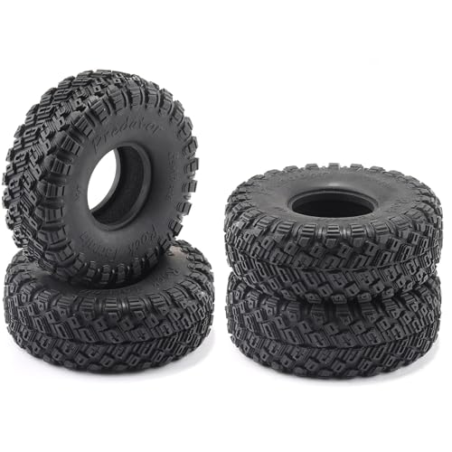TIAJTHYD 1,9 Zoll Carbonfaserfelgen 4 Stück for 1/10 RC Car Crawler Cap-ra SCX10 RR10 TF2 Element Enduro Gmade R1 Cheater Rigs 1.9S DIY(1.9 inch Tires B) von TIAJTHYD