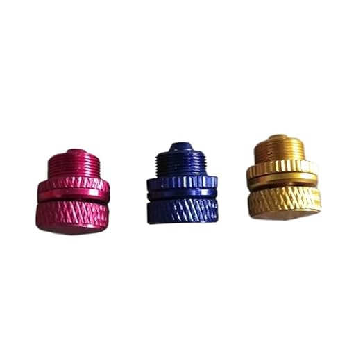 TIAJTHYD 1 stücke 3 Farbe Aluminium Kraftstoff Stecker Dot Gas Glow Cap for RC Nitro Powered Flugzeug Ersatz Teile(Red 1pcs) von TIAJTHYD