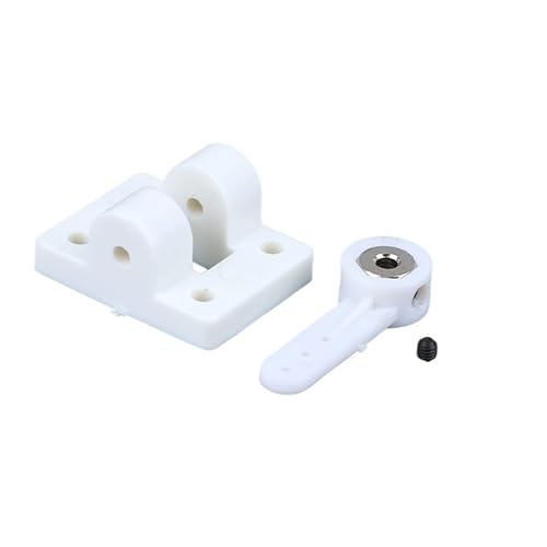 TIAJTHYD 1Set 3mm/4mm weißes Fahrwerk Vorderrad Lenkung Lenkarme + Halterungen geeignet for RC Starrflügelflugzeuge DIY Teile(A) von TIAJTHYD