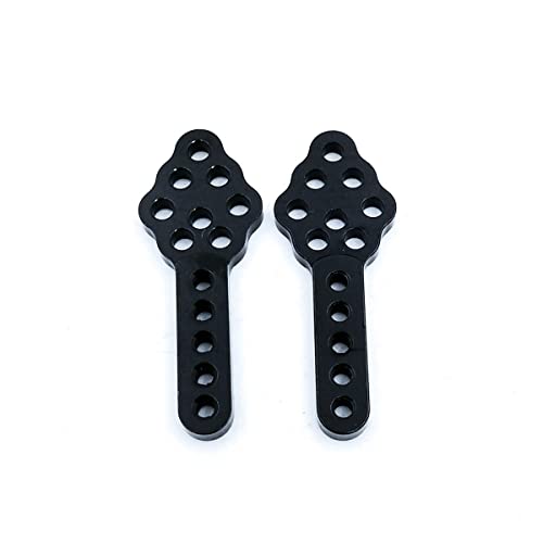 TIAJTHYD 2/4 STÜCKE for CNC-Metall-Stoßdämpferhalterung Höhenwinkelständer for Axial SCX10 90046 D90 D110 RC Crawler Car(Black 2pcs) von TIAJTHYD