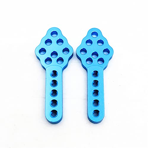 TIAJTHYD 2/4 STÜCKE for CNC-Metall-Stoßdämpferhalterung Höhenwinkelständer for Axial SCX10 90046 D90 D110 RC Crawler Car(Blue 2pcs) von TIAJTHYD