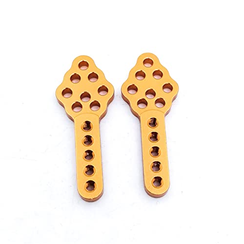 TIAJTHYD 2/4 STÜCKE for CNC-Metall-Stoßdämpferhalterung Höhenwinkelständer for Axial SCX10 90046 D90 D110 RC Crawler Car(Gold 2pcs) von TIAJTHYD