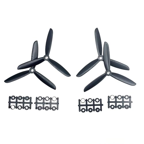 TIAJTHYD 2/4 Stücke for Prop 5030 5045 6030 6045 6x4,5 Schwarz 3-Blatt Propeller Requisiten CW CCW for 250 FPV Racing Quadcopter ZMR210(4Pcs 5045 3-Blade) von TIAJTHYD