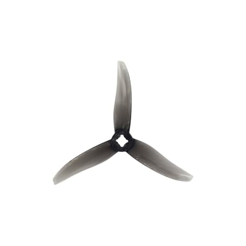 TIAJTHYD 2 Paare 4 Stück for Hurricane 3525 3,5X2,5 X3 3-Blatt-PC-Propeller M5 & T-Halterung for FPV Freestyle 3,5-Zoll-Zahnstocherdrohnen(Clear Gray) von TIAJTHYD