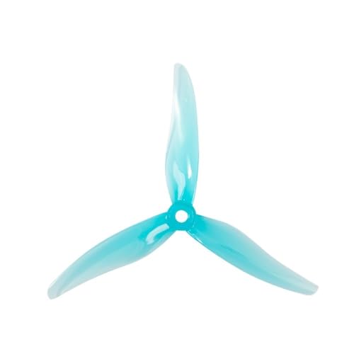 TIAJTHYD 2 Pairs 51477 5,1X4,77 X3 3-Blatt PC Propeller for RC FPV Racing Freestyle 5 Zoll Drohnen Ersatz DIY Teile(2Pairs Blue) von TIAJTHYD