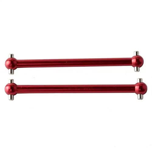 TIAJTHYD 2 stücke Vordere und Hintere Antriebswelle Hundeknochen 52mm Lang for Wlt-oys RC Modellauto Spielzeug 1/18 A949 A959 A969 K929(Rood) von TIAJTHYD
