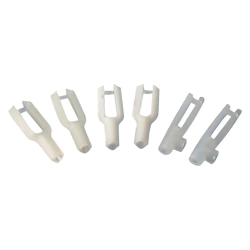 TIAJTHYD 20 Pcs Mini for Ny-lon Gabelkopf for RC Flugzeuge Teile Elektrische Flugzeuge Schaum Modell Zubehör Farbe Weiß/Grau(20 pcs type04 White) von TIAJTHYD