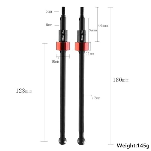 TIAJTHYD 2Pcs Stahl Metall Vorne Hinten Antriebswelle CVD Antriebswelle 86246 for HPI Savage X Flux XL 1/8 RC Auto Upgrade Teile TIAJTHYD 2Pcs Stahl Metall Vorne Hinten Antriebswelle CVD Antriebswelle 86246 for HPI Savage X Flux XL 1/8 RC Auto Upgrade Teile von TIAJTHYD
