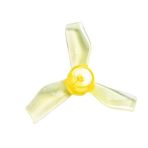 TIAJTHYD 4 Paare 8 Stück 1 mm 3-Blatt for 1219 1,2 x 1,9 x 3 31 mm Hohlbecher bürstenloser Motor CCW/CW-Propeller for RC-Drohnenflugzeugteile(Through Yellow) von TIAJTHYD