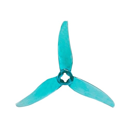 TIAJTHYD 4 STÜCKE/2 Paare 3520 3,5 X2X3 3-Blatt PC Propeller for RC FPV Freestyle 3,5 Zoll Cinewhoop Gefasste Drohnen DIY Teile(2pairs Clear Blue) von TIAJTHYD