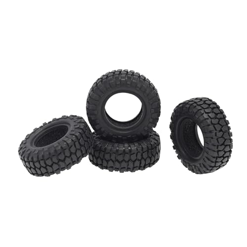 TIAJTHYD 4 STÜCKE 48mm 1,0 Weiche Gummiradreifen Reifen for 1/24 RC Crawler Auto Axial SCX24 90081 AXI00002 Upgrade Teile(A-48mm) von TIAJTHYD