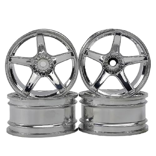 TIAJTHYD 4 stücke 3/6/9mm for RC Auto 1/10 Skala Kunststoff Räder Felgen 12mm Mutter Drift auf straße Touring Modell Hobby(2pcs 3mm 2pcs 6mm) von TIAJTHYD