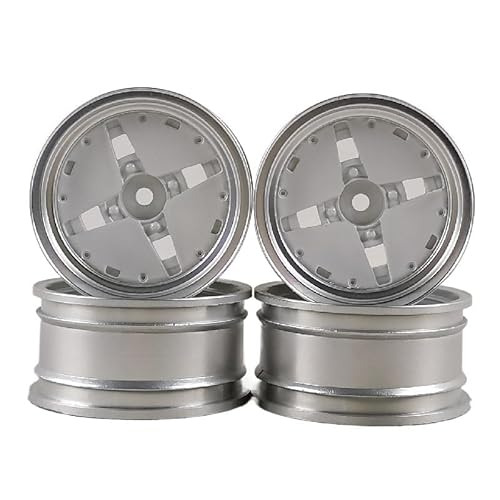TIAJTHYD 4 stücke 3mm for RC Auto 1/10 Skala Kunststoff Räder Felgen 12mm Mutter Drift Auf straße Touring Modell Hobby(Burgundy) von TIAJTHYD