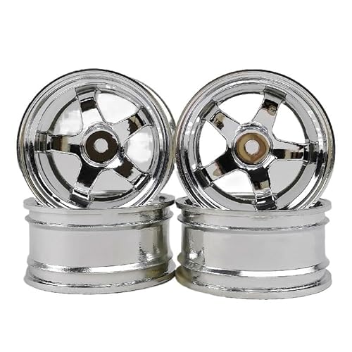 TIAJTHYD 4 stücke 6/9mm for RC Auto 1/10 Skala Kunststoff Räder Felgen 12mm Drift Auf straße Touring Modell Hobby(4pcs 9mm Offset) von TIAJTHYD