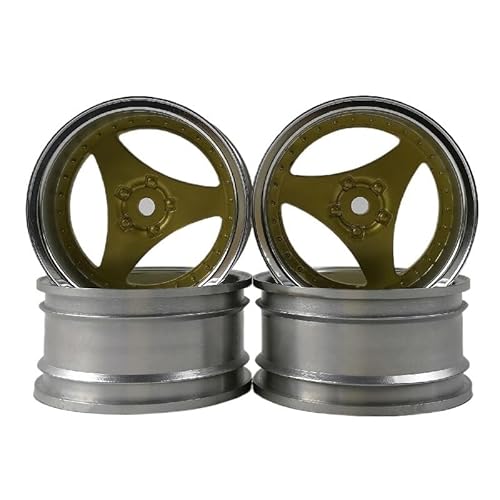 TIAJTHYD 4 stücke 6mm for RC Auto 1/10 Skala Kunststoff Räder Felgen 12mm Mutter Drift Auf straße Touring Modell Hobby(Rood) von TIAJTHYD