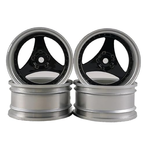 TIAJTHYD 4 stücke 6mm for RC Auto 1/10 Skala Kunststoff Räder Felgen 12mm Mutter Drift Auf straße Touring Modell Hobby(Yellow) von TIAJTHYD