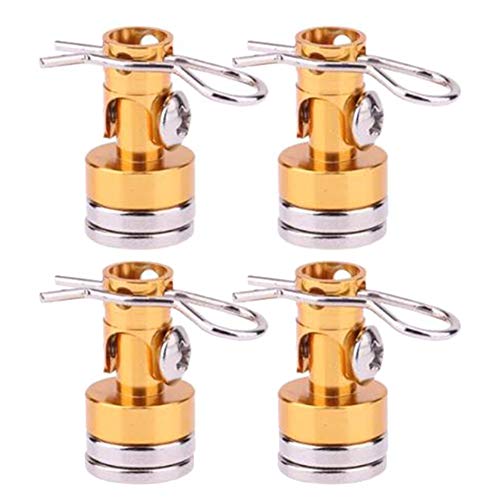 TIAJTHYD 4 stücke Magnetische Stealth Unsichtbare Karosseriepfostenhalterung Kontaktieren Shell Spalte + Clips for 1/10 RC Drift Auto HSP Sakura Redcat 02010(Yellow) von TIAJTHYD