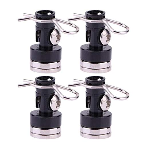 TIAJTHYD 4 stücke Magnetische Stealth Unsichtbare Karosseriepfostenhalterung Kontaktieren Shell Spalte + Clips for 1/10 RC Drift Auto HSP Sakura Redcat 02010(Zwart) von TIAJTHYD