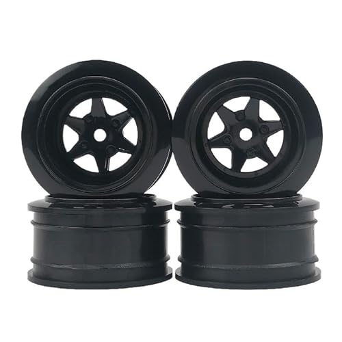 TIAJTHYD 4 stücke for 6/9mm RC Auto 1/10 Skala Kunststoff Räder Felgen 12mm Drift Auf straße Touring Modell Hobby(4pcs 6mm Offset) von TIAJTHYD