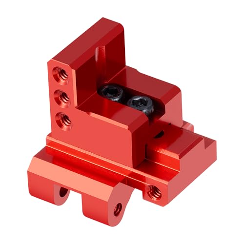 TIAJTHYD Adjustable Aluminum Alloy Rear Axle Truss Upper Link Mount for Axial SCX24 Gladiator Bronco Wrangler C10 1/24 RC Car(Rood) von TIAJTHYD