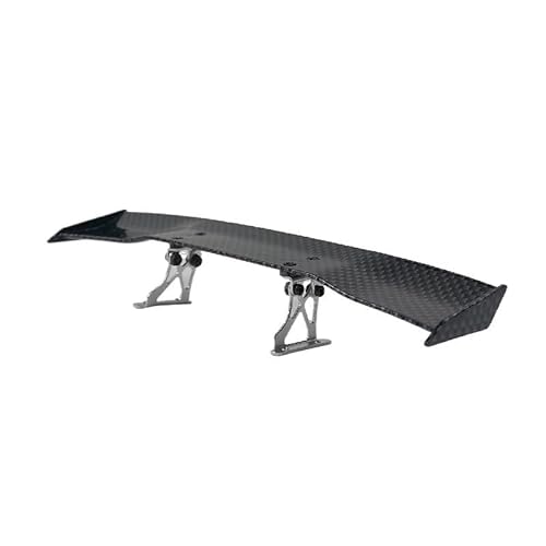 TIAJTHYD Maßstab 1/10 for RC-Auto, Kunststoff-Heckflügel, Spoiler, Kohlefasermuster mit Aluminium-Unterstützung, Drift On Road Touring Model Hobby(White) von TIAJTHYD