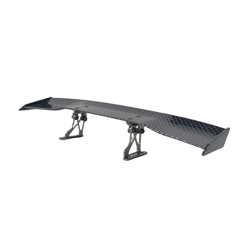 TIAJTHYD Maßstab 1/10 for RC-Auto, Kunststoff-Heckflügel, Spoiler, Kohlefasermuster mit Aluminium-Unterstützung, Drift On Road Touring Model Hobby(Yellow) von TIAJTHYD