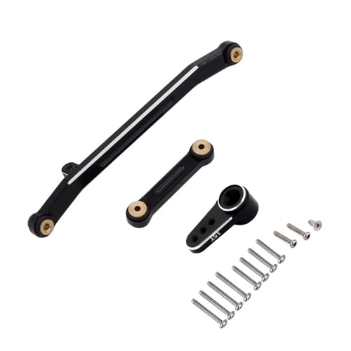 TIAJTHYD Metal Steering Link Rod with Ball End for 1/24 Axial SCX24 Deadbolt C10 JLU Gladiator Bronco RC Crawler Car(A Black) von TIAJTHYD