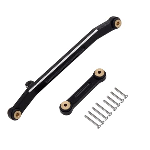 TIAJTHYD Metal Steering Link Rod with Ball End for 1/24 Axial SCX24 Deadbolt C10 JLU Gladiator Bronco RC Crawler Car(B Black) von TIAJTHYD