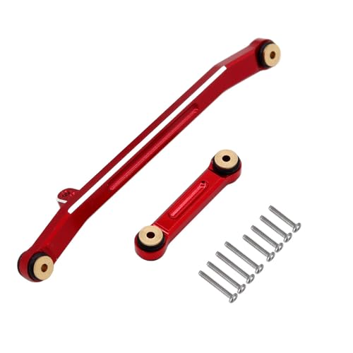TIAJTHYD Metal Steering Link Rod with Ball End for 1/24 Axial SCX24 Deadbolt C10 JLU Gladiator Bronco RC Crawler Car(B red) von TIAJTHYD