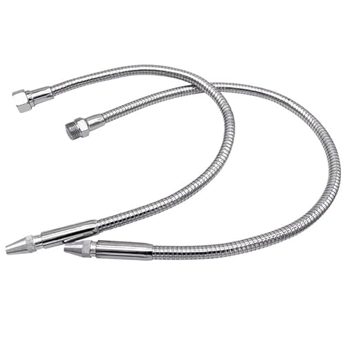 TIAJTHYD Metall Flexibles Kühlrohr 1/2 1/4 3/8 Zoll Wasser-Öl-Kühlmittelrohr mit Rundkopfdüse for Bearbeiten/Fräsen/Drehen(400mm,Inner) von TIAJTHYD