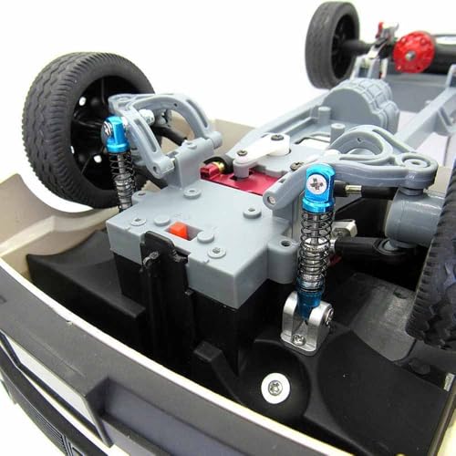 TIAJTHYD Metall Stoßdämpfer vorne hinten mit Halterung Festen Sitz for D12 RC Auto Upgrades Teile Ersatz Zubehör(Blue Front) von TIAJTHYD