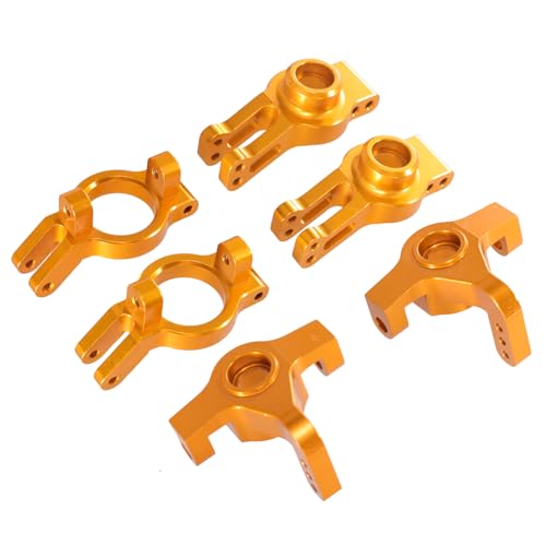 TIAJTHYD Metall-Upgrade-Refit C-Block-Lenkbecher, hinterer Becher, 3-teiliges Set for 104009 12401 12402 12403 12404 12409 RC-Autoteile(Gold) von TIAJTHYD