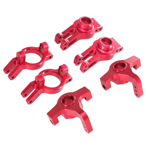 TIAJTHYD Metall-Upgrade-Refit C-Block-Lenkbecher, hinterer Becher, 3-teiliges Set for 104009 12401 12402 12403 12404 12409 RC-Autoteile(Rood) von TIAJTHYD