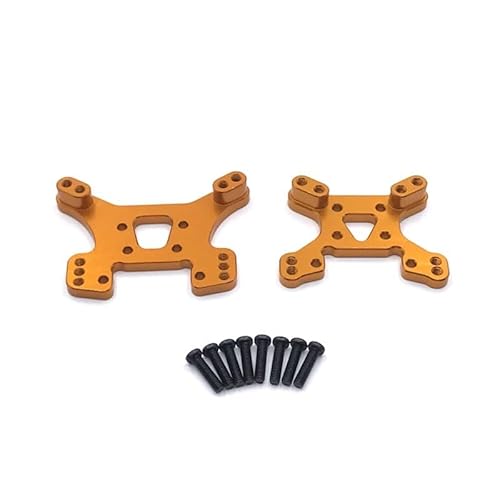TIAJTHYD Metall Upgrade Refit Vorne und Hinten Stoßdämpfer Halterung for WLt-oys 1/14 144010 144001 144002 1/12 124017 124019 Auto Teile(Yellow) von TIAJTHYD