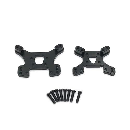TIAJTHYD Metall Upgrade Refit Vorne und Hinten Stoßdämpfer Halterung for WLt-oys 1/14 144010 144001 144002 1/12 124017 124019 Auto Teile(Zwart) von TIAJTHYD