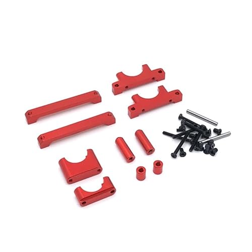 TIAJTHYD Metall Upgrade Retrofit Grundplatte Teile for WLt-oys 184011 A949 A959 A969 A979 K929 RC Auto Teile(Rood) von TIAJTHYD
