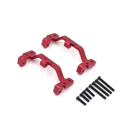 TIAJTHYD Metall Upgrade Vorder- und Hinterachse Spurstangenhalter for MN 1/12 D90 D91 D96 MN98 99S RC Autoteile(Rood) von TIAJTHYD