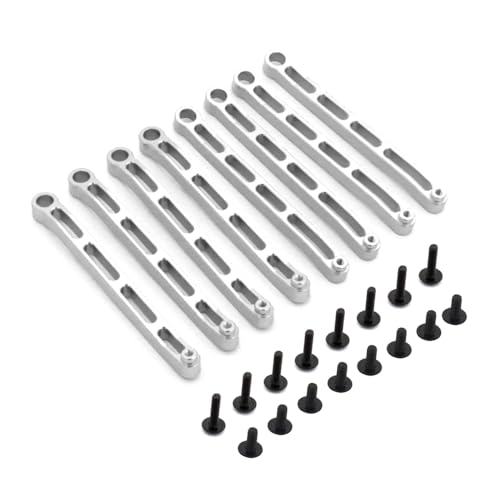 TIAJTHYD Upgrade Metall Chassis Befestigung Stange Suspension Linkage for 1/12 MN78 MN82 RC Auto Ersatzteile(Silver for MN78) von TIAJTHYD