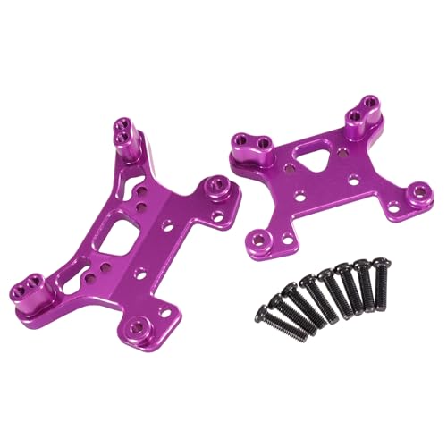 TIAJTHYD for 144016 144018 1/14 1/12 RIaarIo 1/14 1/12RC Auto Metall Upgrade Zubehör Vorder- und Hinterradaufhängung Klammern(Purple) von TIAJTHYD