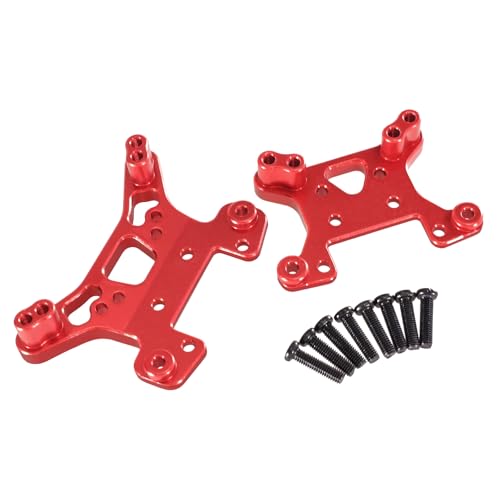 TIAJTHYD for 144016 144018 1/14 1/12 RIaarIo 1/14 1/12RC Auto Metall Upgrade Zubehör Vorder- und Hinterradaufhängung Klammern(Rood) von TIAJTHYD