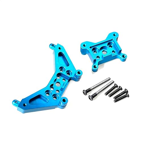 TIAJTHYD for Hyper go 1/14 14301 14302 14303 ferngesteuertes Auto verbessertes Metallteilezubehör vorne/hinten Stoßdämpferbrücke(Blauw) von TIAJTHYD