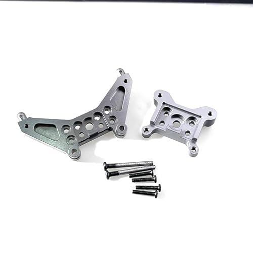 TIAJTHYD for Hyper go 1/14 14301 14302 14303 ferngesteuertes Auto verbessertes Metallteilezubehör vorne/hinten Stoßdämpferbrücke(Gray) von TIAJTHYD