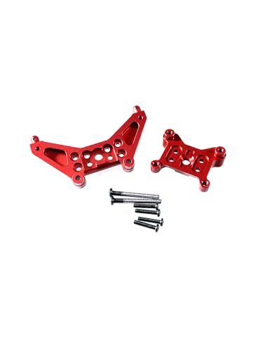 TIAJTHYD for Hyper go 1/14 14301 14302 14303 ferngesteuertes Auto verbessertes Metallteilezubehör vorne/hinten Stoßdämpferbrücke(Rood) von TIAJTHYD